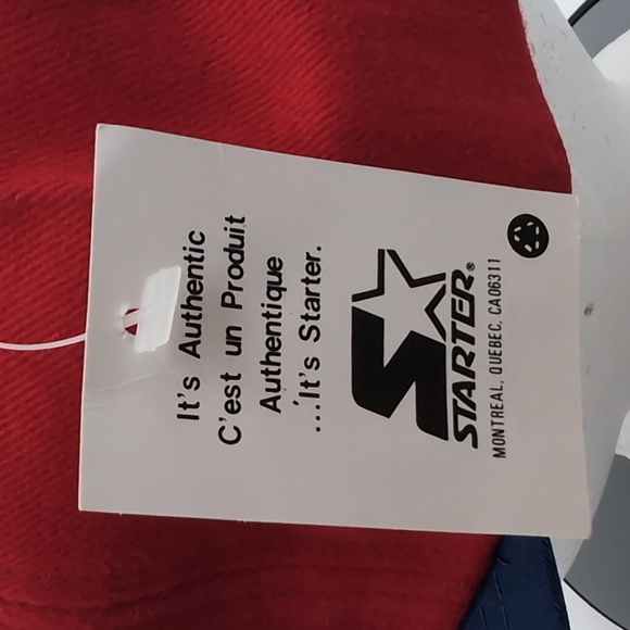 Starter| Vintage Blue and Red Montreal Canadians Sports Cap Green Brim - Picture 10 of 13